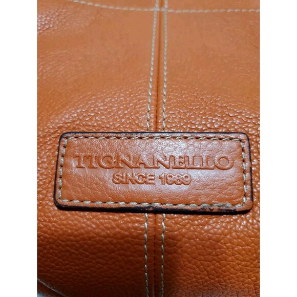Tignanello No Contest Papaya Leather Cross Body/Shoulder Bag Purse Handbag - Picture 2 of 16